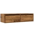 Miniatyrbilde 7 av 11: vidaXL TV-benk med LED-lys gammelt tre 100X35,5x25 cm