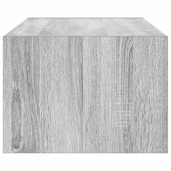 vidaXL TV-benk med LED-lys grå sonoma 100X35,5x25 cm