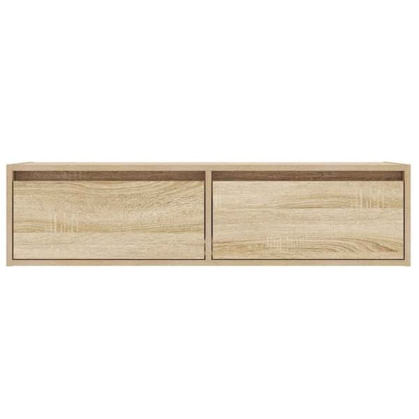 vidaXL Tv-bänk med LED-belysning sonoma ek 100X35,5x25 cm