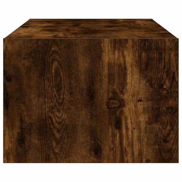 vidaXL Tv-bänk med LED-belysning rökfärgad ek 100X35,5x25 cm