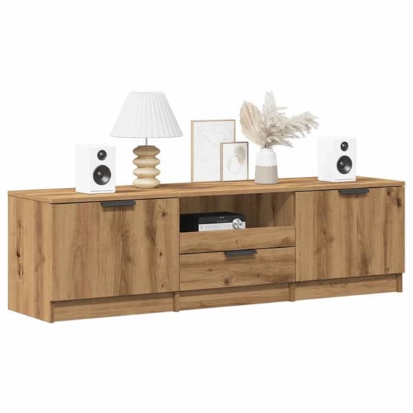 Tv-bänk artisan ek 140x35x40 cm konstruerat trä