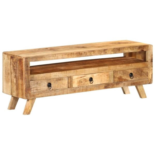 Tv-bänk 110x30x40 cm massivt mangoträ