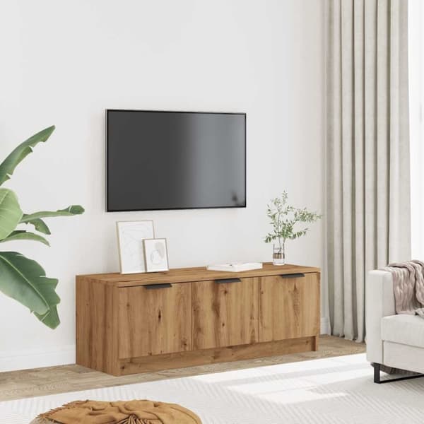 vidaXL tv-bord 102x35x36,5 cm konstrueret træ kunsteg
