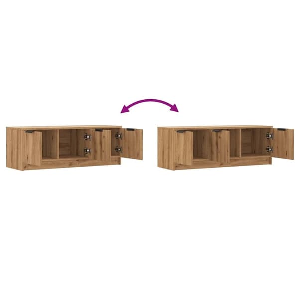 vidaXL tv-bord 102x35x36,5 cm konstrueret træ kunsteg