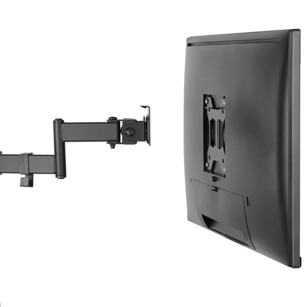 Maclean monitorfäste för montering på 28-60 mm rör/stång, dubbel fällarm, 17-32'', 8 kg max, MC-984