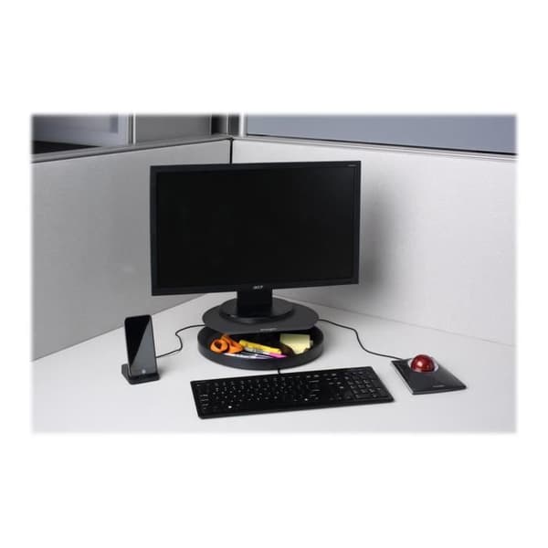 Monitorstativ - Kensington - SmartFit Spin2 - Svart - Justerbar höjd - 360° roterande bas