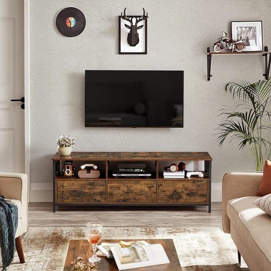 Stort TV-bord med lådor och hyllor