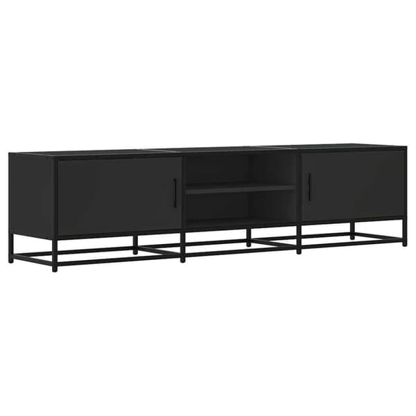 vidaXL TV-benk svart 160x35x41 cm konstruert tre og metall
