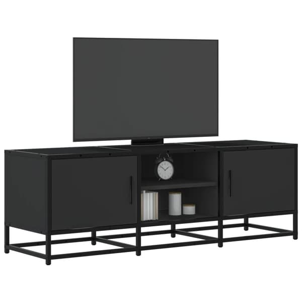 vidaXL Tv-bänk svart 120x35x41 cm konstruerat trä och metall