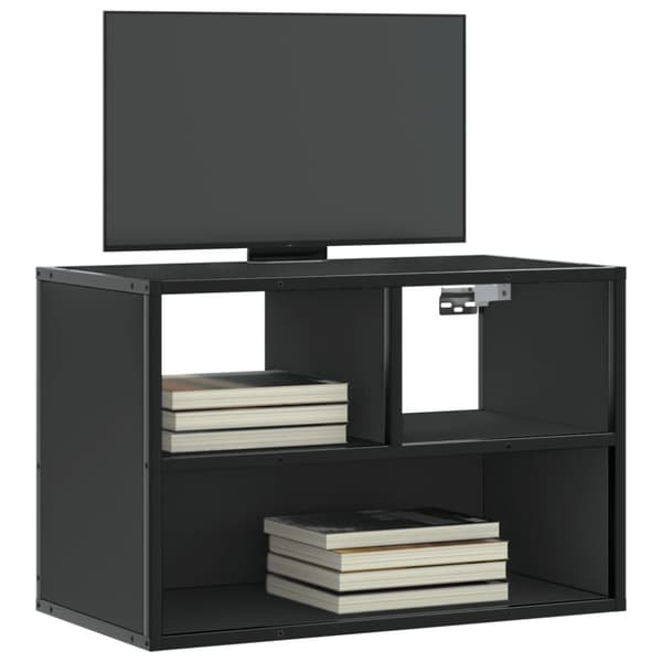 vidaXL TV-benk svart 60x31x39,5 cm konstruert tre og metall