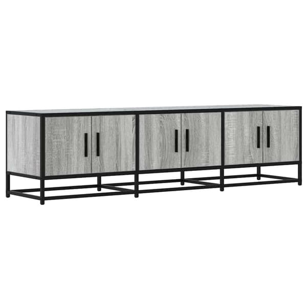vidaXL TV-benk grå sonoma 150x35x41 cm konstruert tre og metall