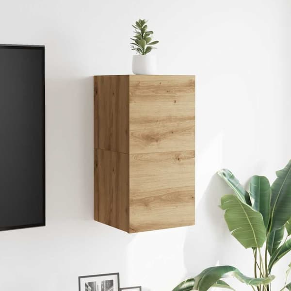 vidaXL væghængt tv-skabe 2 stk. 30,5x30x30 cm kunsteg