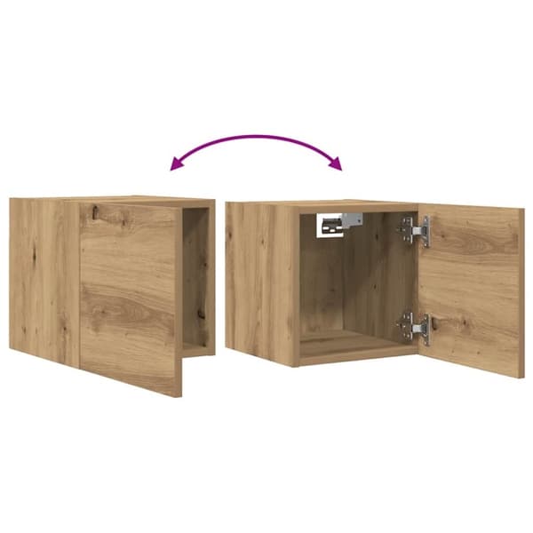 vidaXL væghængt tv-skabe 2 stk. 30,5x30x30 cm kunsteg