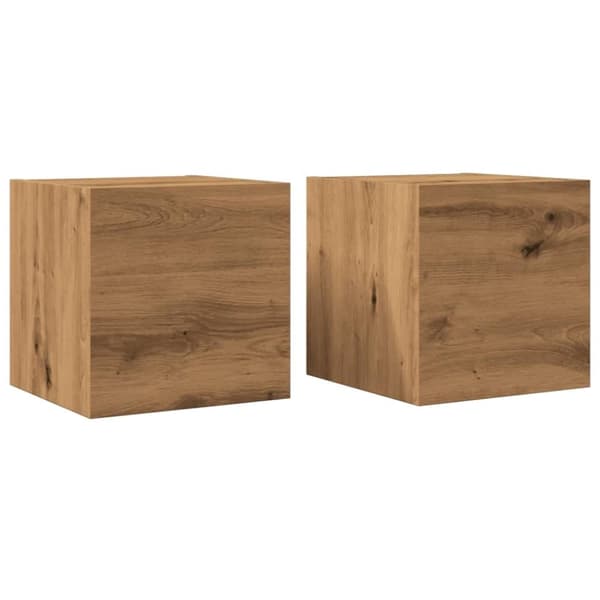 vidaXL væghængt tv-skabe 2 stk. 30,5x30x30 cm kunsteg