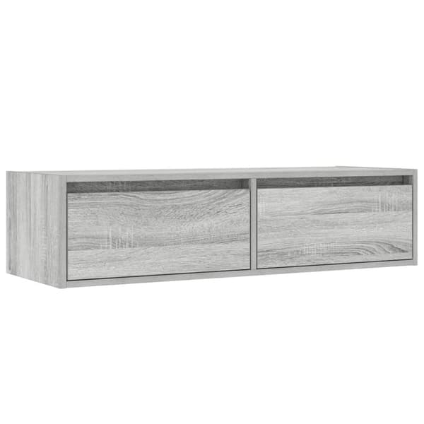 vidaXL tv-bord med LED-lys 100X35,5x25 cm grå sonoma-eg