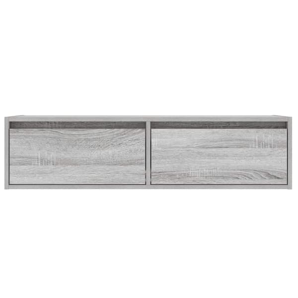 vidaXL tv-bord med LED-lys 100X35,5x25 cm grå sonoma-eg