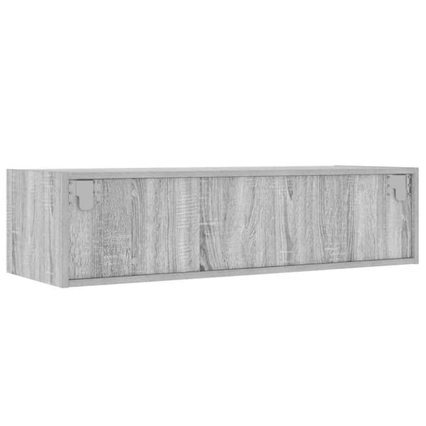 vidaXL tv-bord med LED-lys 100X35,5x25 cm grå sonoma-eg