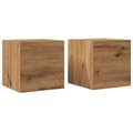 Miniatyrbilde 1 av 11: vidaXL Vegghengte TV-benker 2 stk artisan eik 30,5x30x30 cm