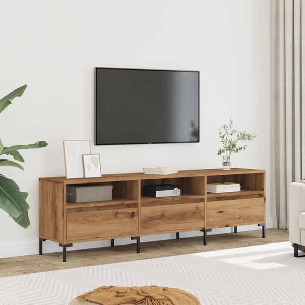vidaXL Tv-bänk artisan ek 150x30x44,5 cm konstruerat trä