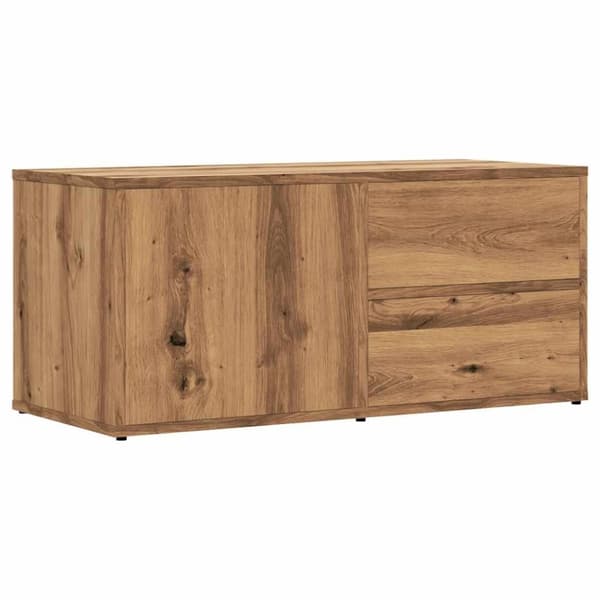 vidaXL TV-benk artisan eik 80x34x35,5 cm konstruert tre