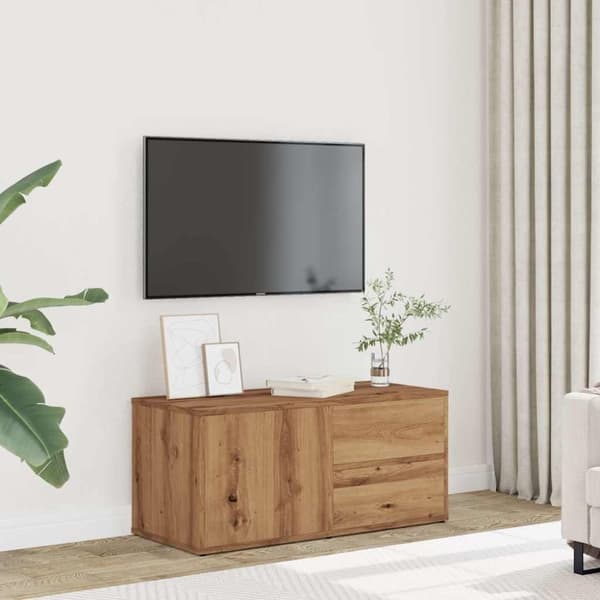 vidaXL TV-benk artisan eik 80x34x35,5 cm konstruert tre