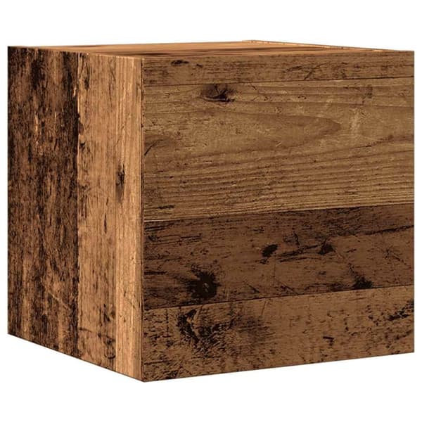 vidaXL Vegghengt TV-benk gammelt tre 30,5x30x30 cm