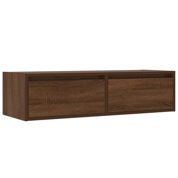 vidaXL tv-bord med LED-lys 100X35,5x25 cm brun egetræsfarve