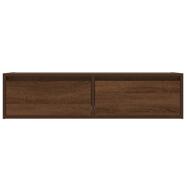 vidaXL tv-bord med LED-lys 100X35,5x25 cm brun egetræsfarve
