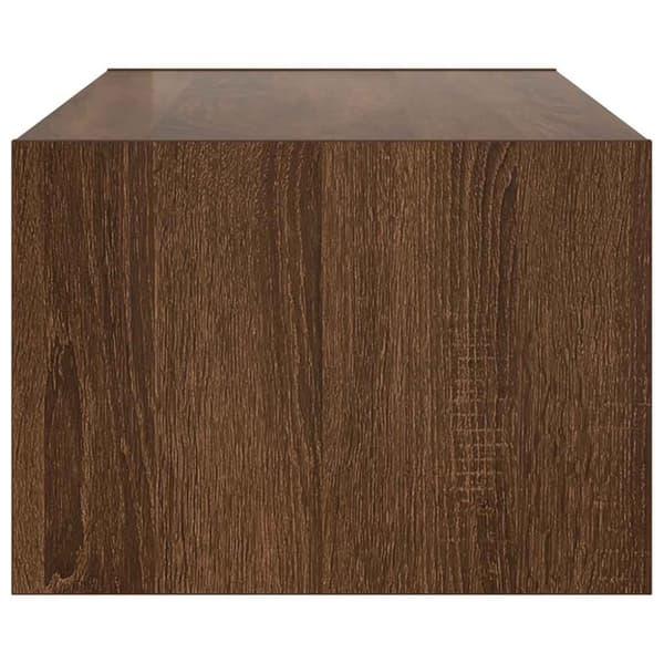 vidaXL tv-bord med LED-lys 100X35,5x25 cm brun egetræsfarve