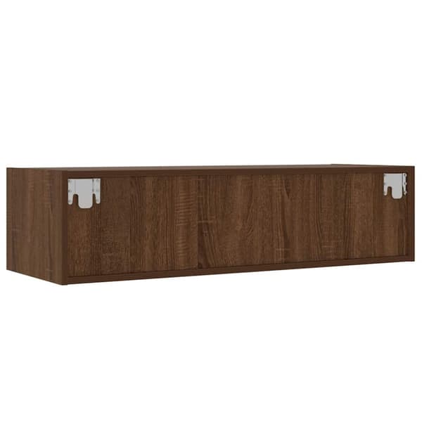 vidaXL tv-bord med LED-lys 100X35,5x25 cm brun egetræsfarve