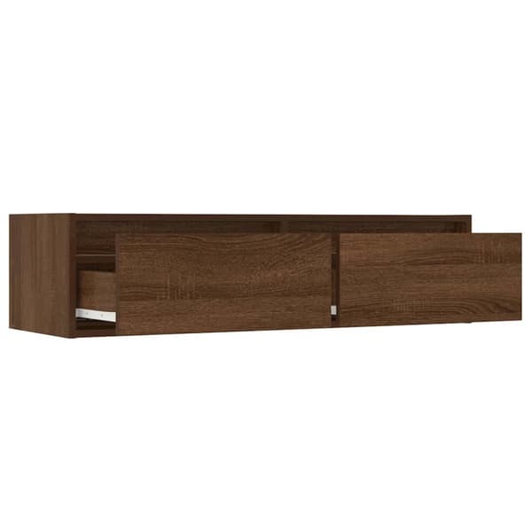 vidaXL tv-bord med LED-lys 100X35,5x25 cm brun egetræsfarve