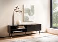 Miniatyrbillede 3 af 4: Rootz Modern TV Underskab - Mediekonsol - Underholdningsstativ - Lameldesign - Passer til tv'er op til 70" - 150 cm x 51 cm x 39 cm