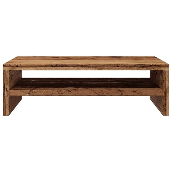 vidaXL skærmstander 42x24x13 cm konstrueret træ antikt træ