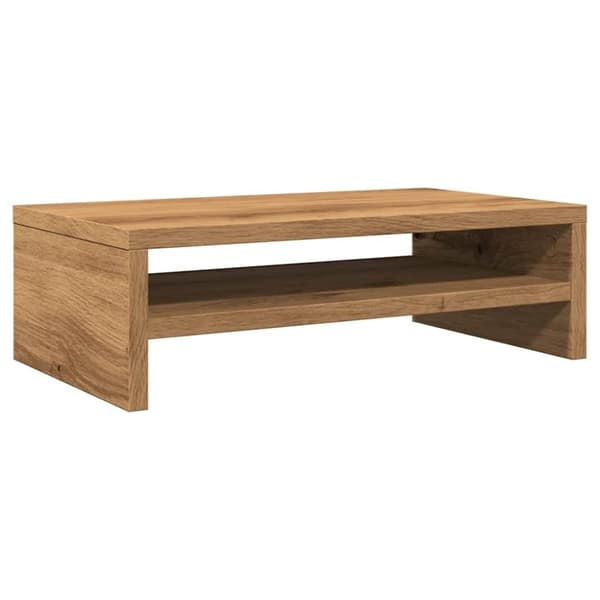 vidaXL skærmstander 42x24x13 cm konstrueret træ egetræ