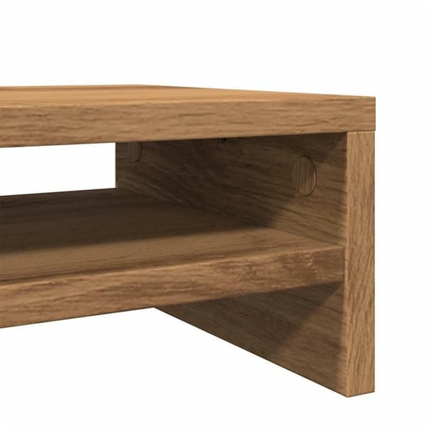 vidaXL skærmstander 42x24x13 cm konstrueret træ egetræ