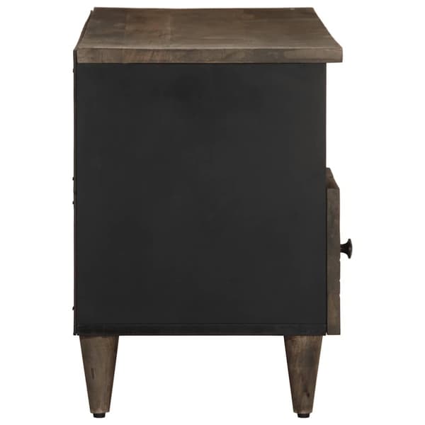 vidaXL Tv-bänk svart 100x33x46 cm massivt mangoträ