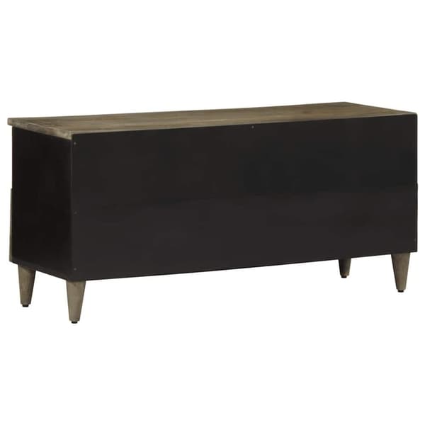 vidaXL Tv-bänk svart 100x33x46 cm massivt mangoträ