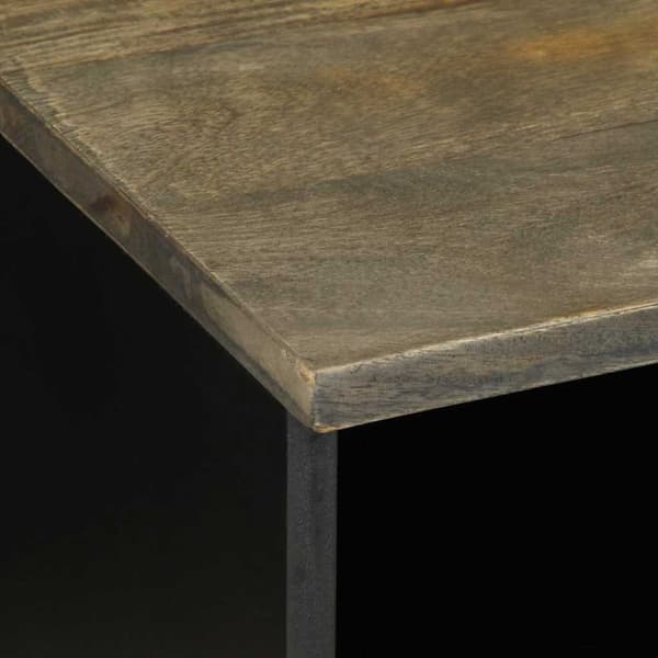 vidaXL Tv-bänk svart 100x33x46 cm massivt mangoträ