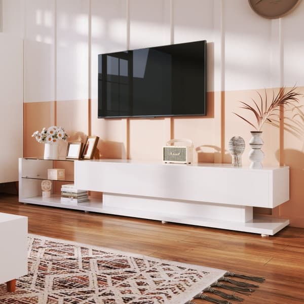 Rootz højglans tv-skab - Mediekonsol - Underholdningsenhed - Rigelig opbevaring - 170 cm x 36 cm x 38 cm