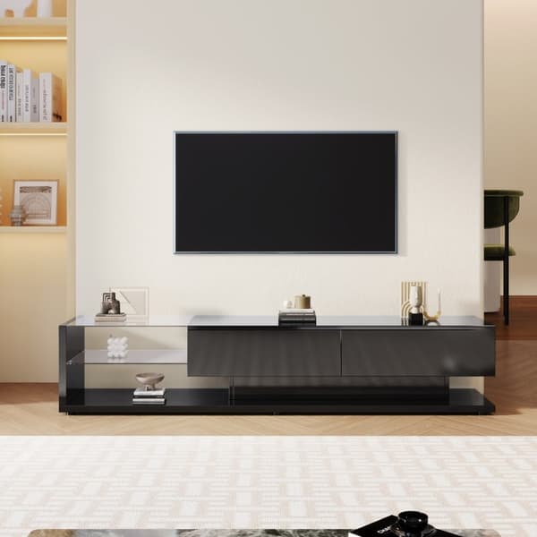 Rootz Högglans TV-skåp - Mediakonsol - Underhållningsenhet - LED-belysning - 170 cm x 36 cm x 38 cm