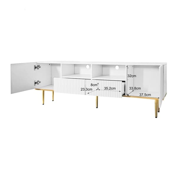 Rootz Modern TV-skåp - Mediakonsol - Underhållningsenhet - Lyxig design - 165 cm x 36 cm x 55 cm