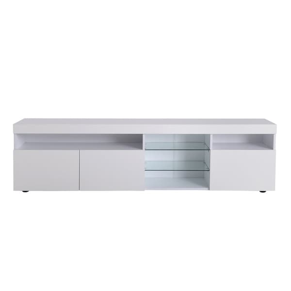 Rootz Modern TV-skab - Mediekonsol - Underholdningsstativ - LED-belysning - 180L x 35W x 45H cm