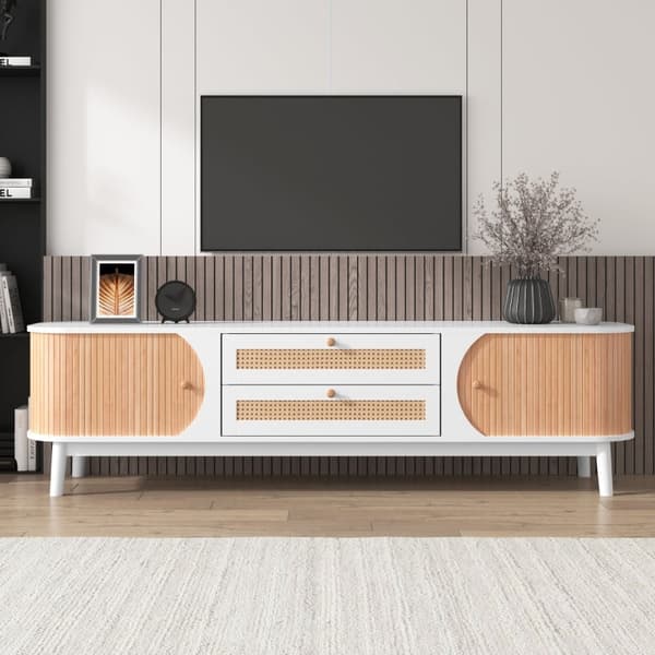 Rootz TV-skåp - Underhållningsenhet - Mediaställ - Snygg förvaring - 170L x 39,5W x 46H cm