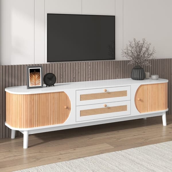 Rootz TV-skåp - Underhållningsenhet - Mediaställ - Snygg förvaring - 170L x 39,5W x 46H cm