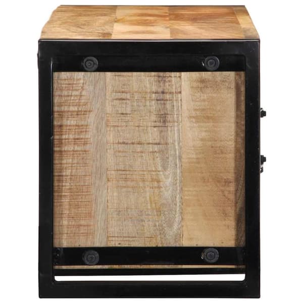 vidaXL Tv-bänk 100x30x35 cm massivt grovt mangoträ