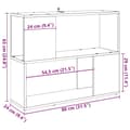 Miniatyrbilde 10 av 11: vidaXL Bokhylle/romdeler gammelt tre 80x24x63 cm