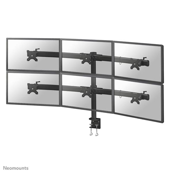 Skrivbordsställ - NewStar - FPMA-D700D6 - 6 LCD-skärmar - Svart - 19"-27"