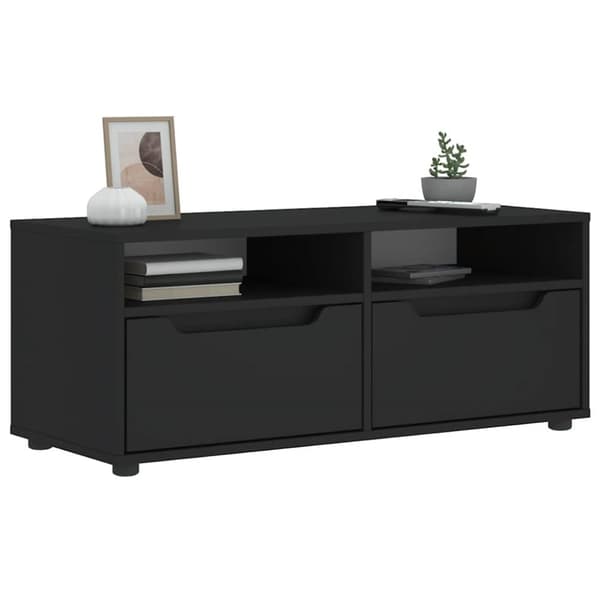 TV-bänk VISNES svart 100x40x38 cm konstruerat trä