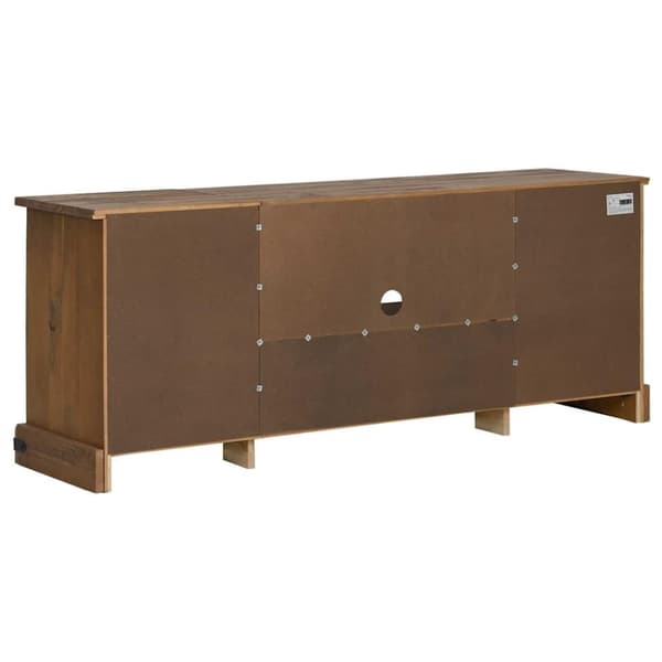 vidaXL TV-bänk HALDEN 2 skjutdörrar 150x40x60 cm massivt trä