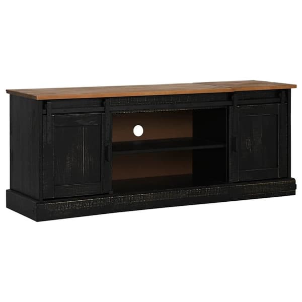 vidaXL TV-skap HALDEN med 2 skyvedører svart 150x40x60 cm heltre